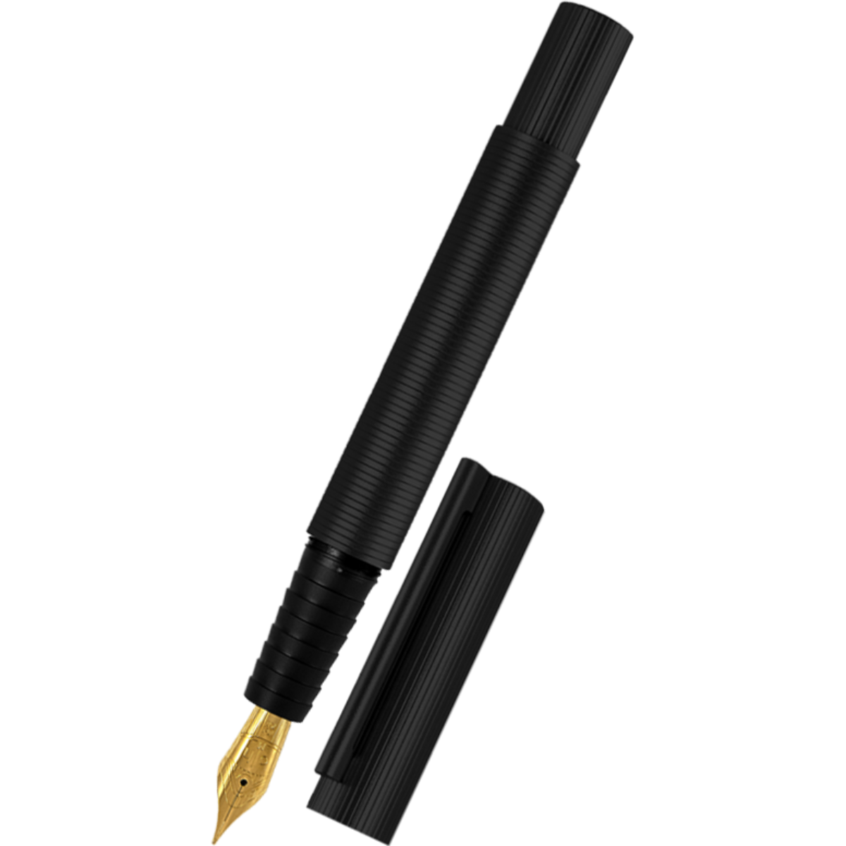Otto Hutt Design 08 Fountain Pen - Matt Black-Pen Boutique Ltd