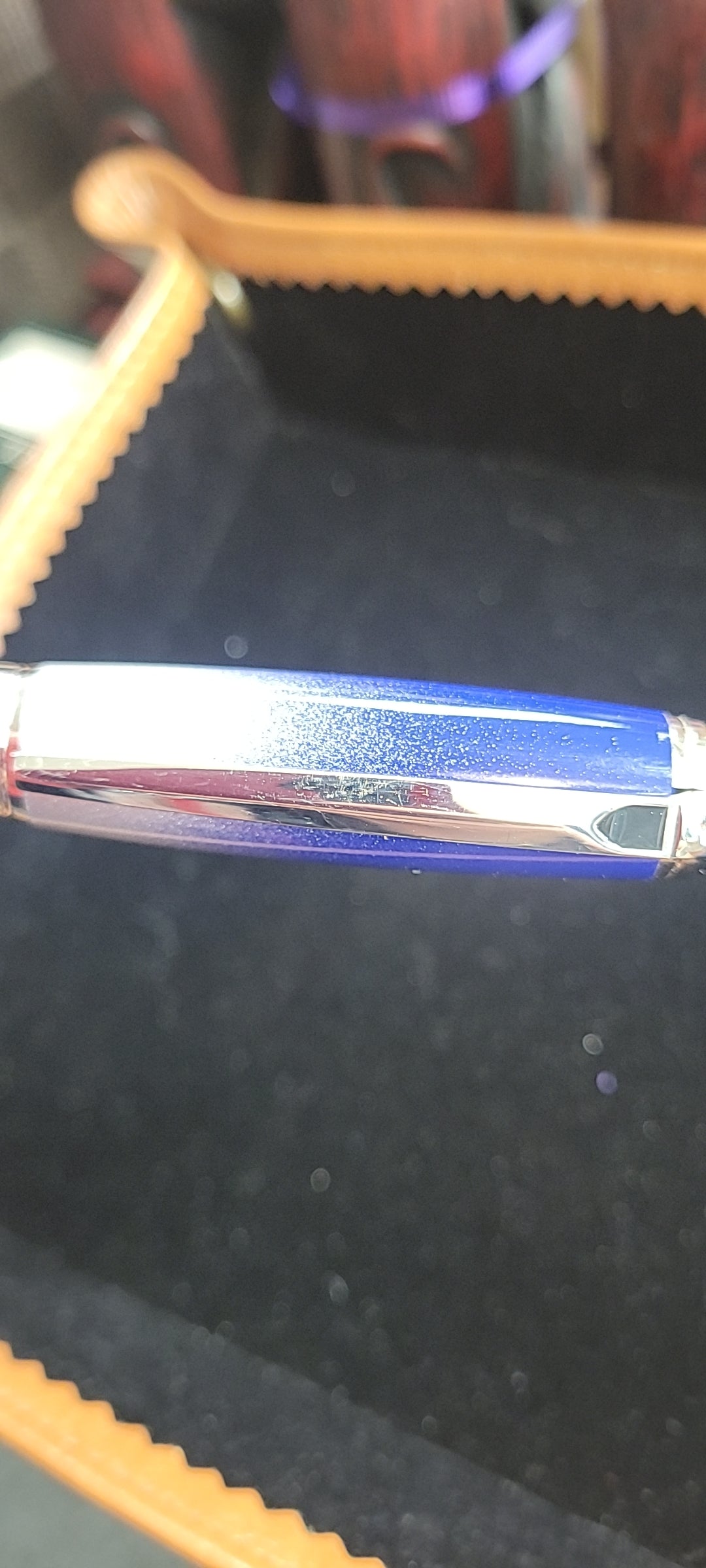 (Outlet) S T Dupont Line D Fountain Pen - Starburst Blue - Palladium Trim (USA Exclusive Edition)-Pen Boutique Ltd
