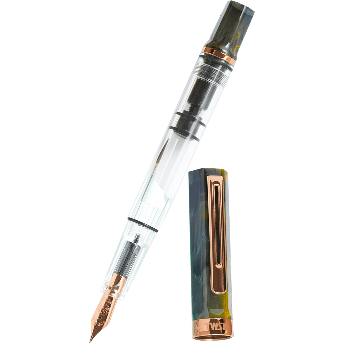 TWSBI Eco Fountain Pen - Serpentine & Bronze Trim - Pen Boutique Ltd