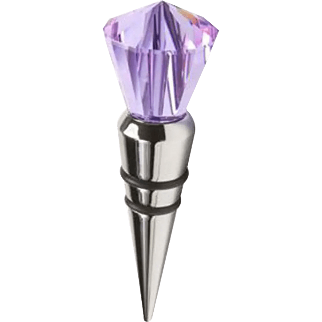PBL Diamond Glass Amethyst Bottlestopper - Pen Boutique Ltd