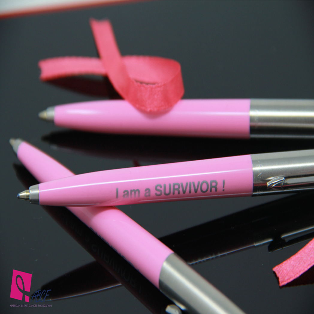 Parker Jotter Ballpoint Pen - Pink (I AM A SURVIVOR)-Pen Boutique Ltd