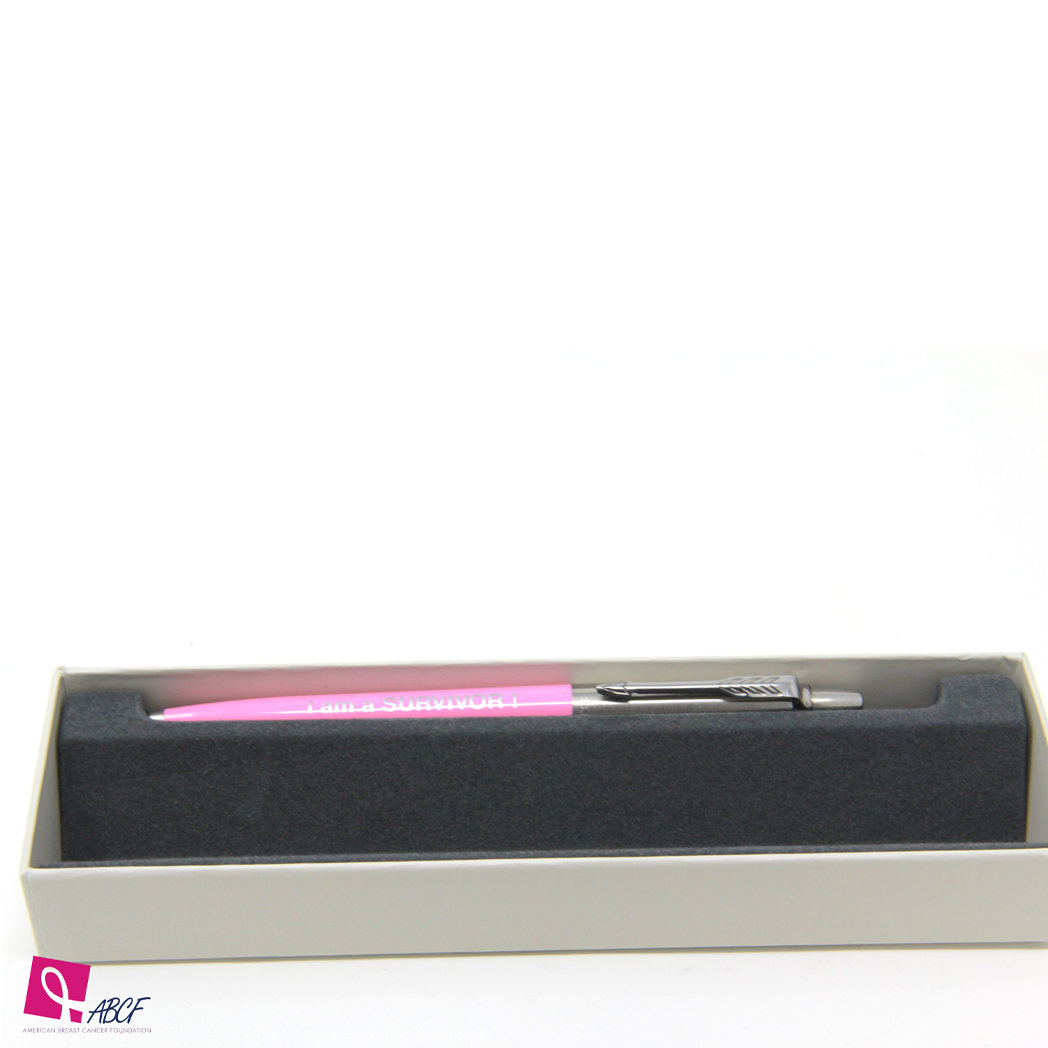 Parker Jotter Ballpoint Pen - Pink (I AM A SURVIVOR)-Pen Boutique Ltd