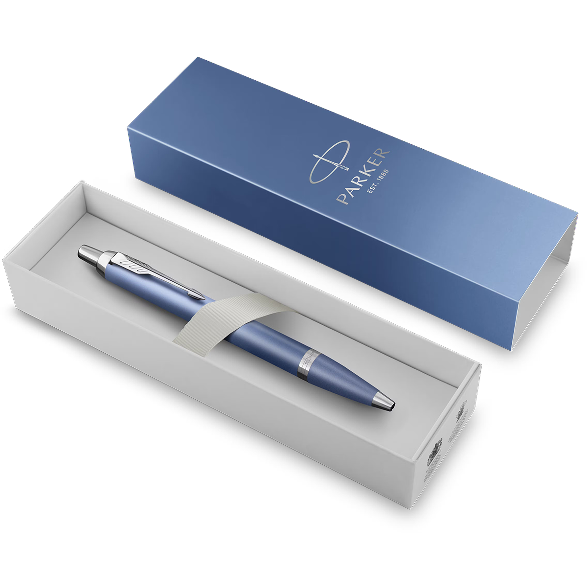Parker IM Writing Rituals Ballpoint Pen - Peaceful Blue Gradient - Chrome Trim-Pen Boutique Ltd