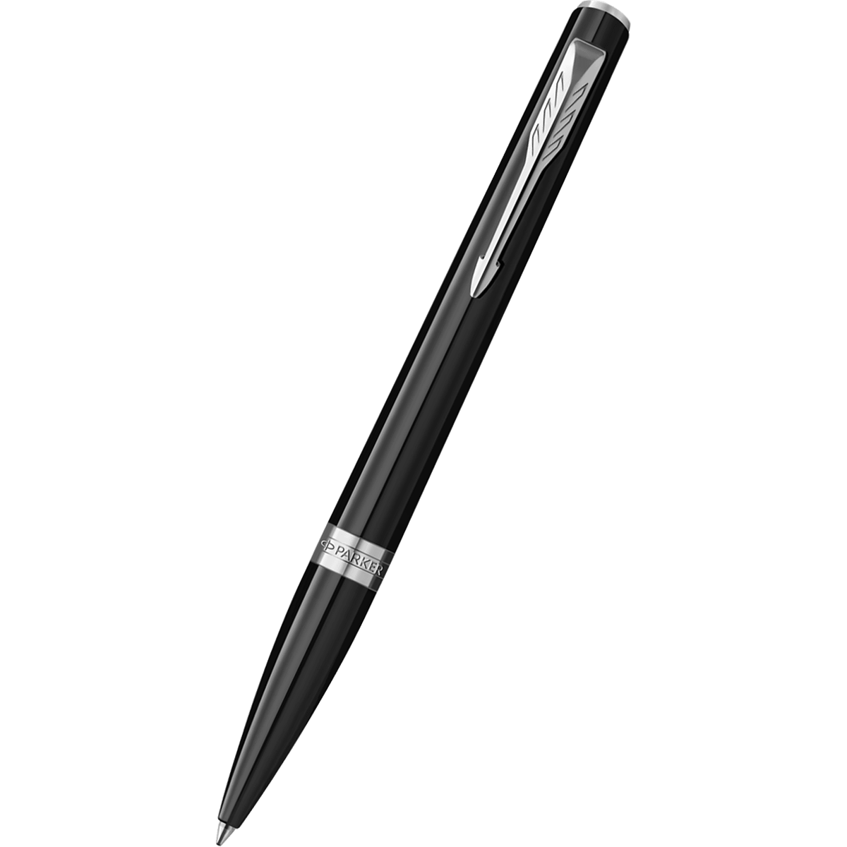 Parker Meridian Ballpoint Pen - Black - Chrome Trim - Pen Boutique Ltd