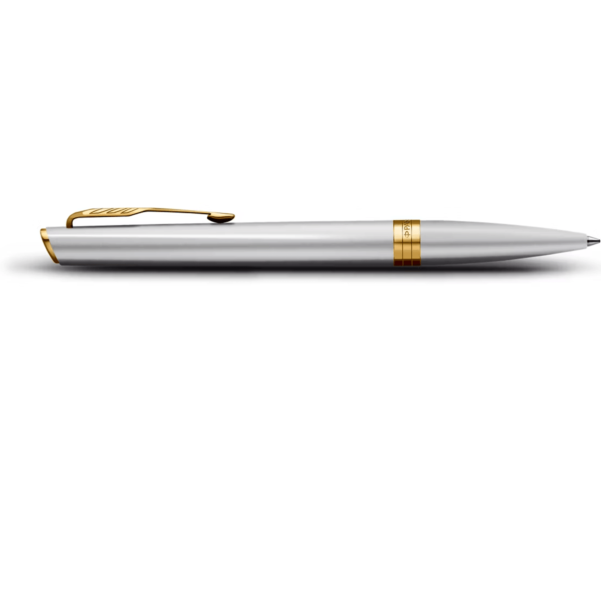 Parker Meridian Ballpoint Pen - Chrome - Gold Trim-Pen Boutique Ltd