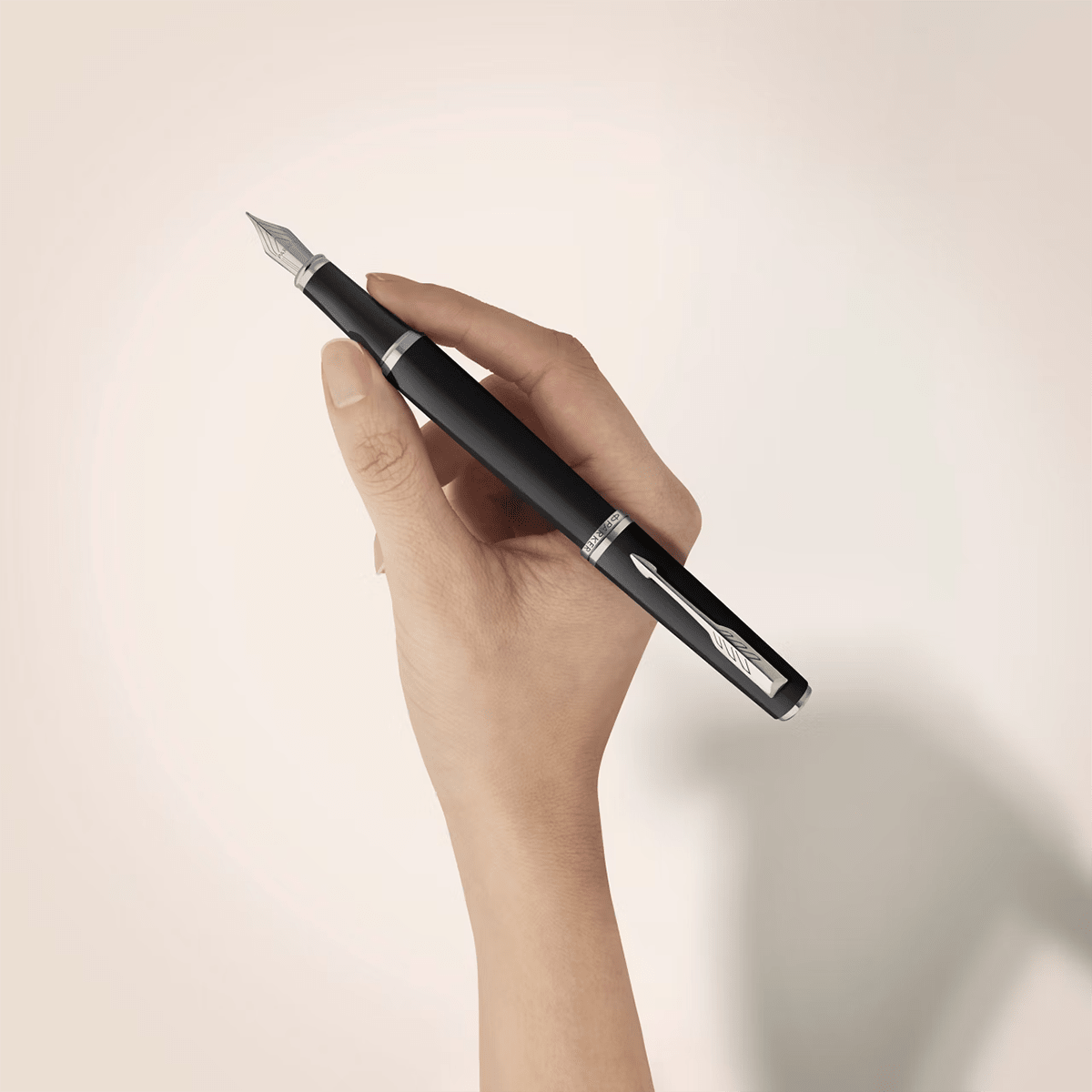Parker Meridian Fountain Pen - Black - Chrome Trim - Pen Boutique Ltd