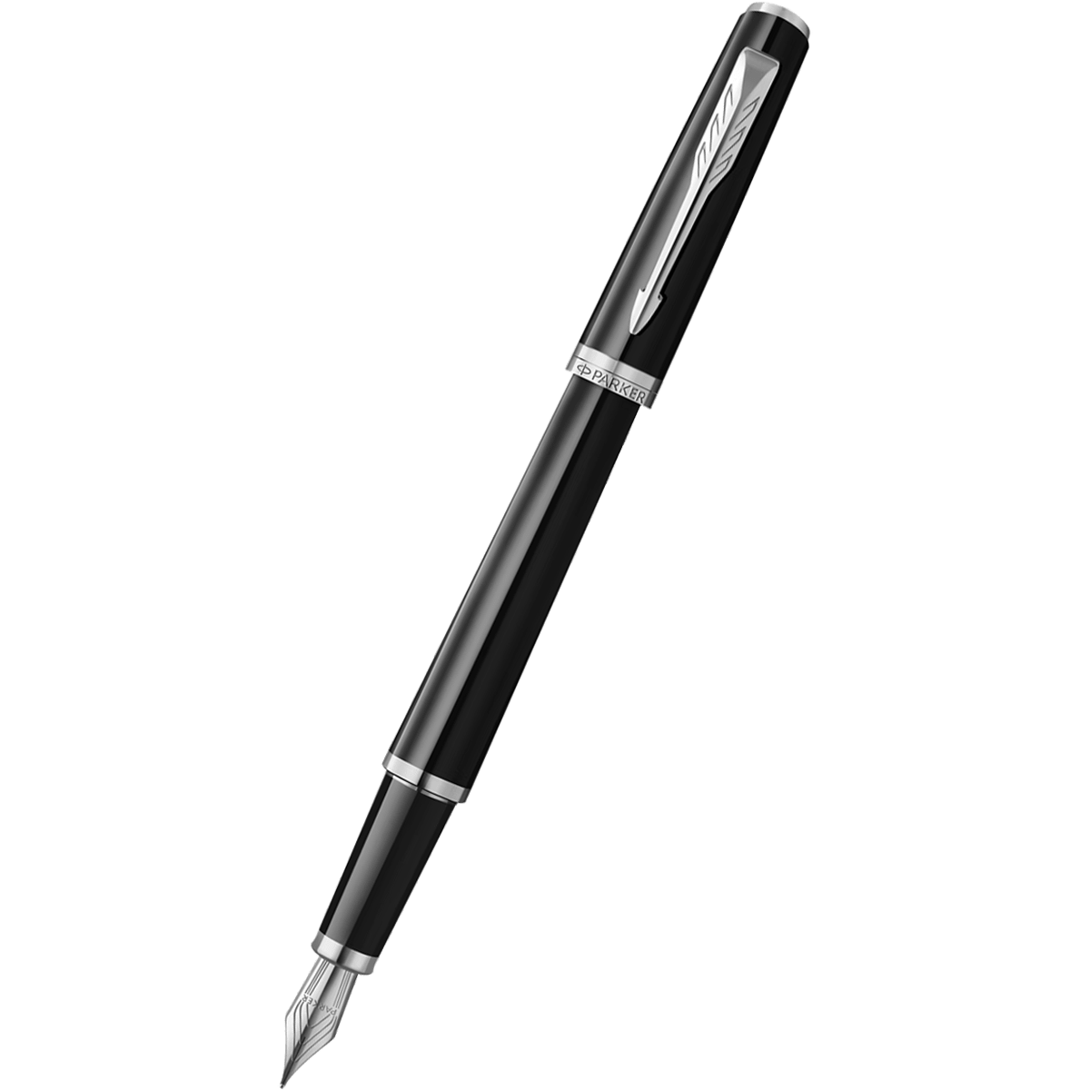 Parker Meridian Fountain Pen - Black - Chrome Trim - Pen Boutique Ltd
