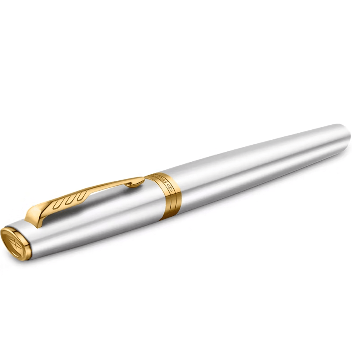 Parker Meridian Fountain Pen - Chrome - Gold Trim - Pen Boutique Ltd