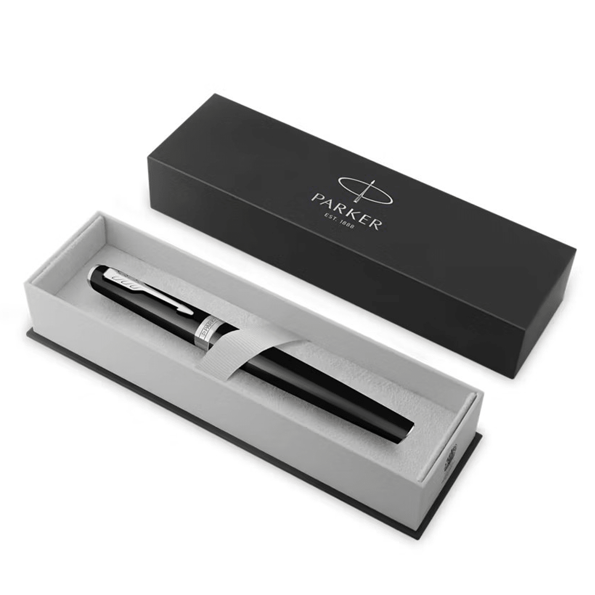 Parker Meridian Rollerball Pen - Black - Chrome Trim - Pen Boutique Ltd