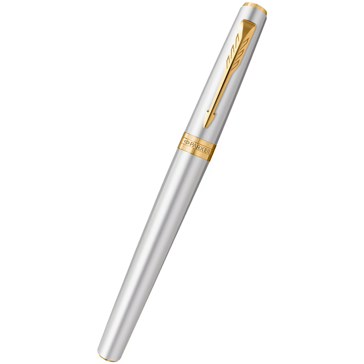Parker Meridian Rollerball Pen - Chrome - Gold Trim - Pen Boutique Ltd