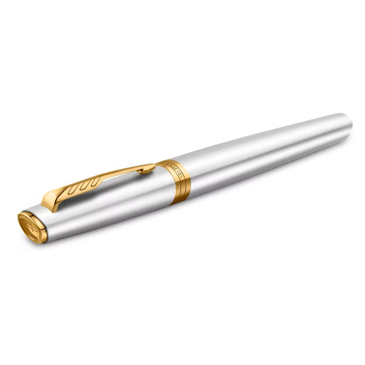 Parker Meridian Rollerbal Pen - Chrome - Gold Trim-Pen Boutique Ltd