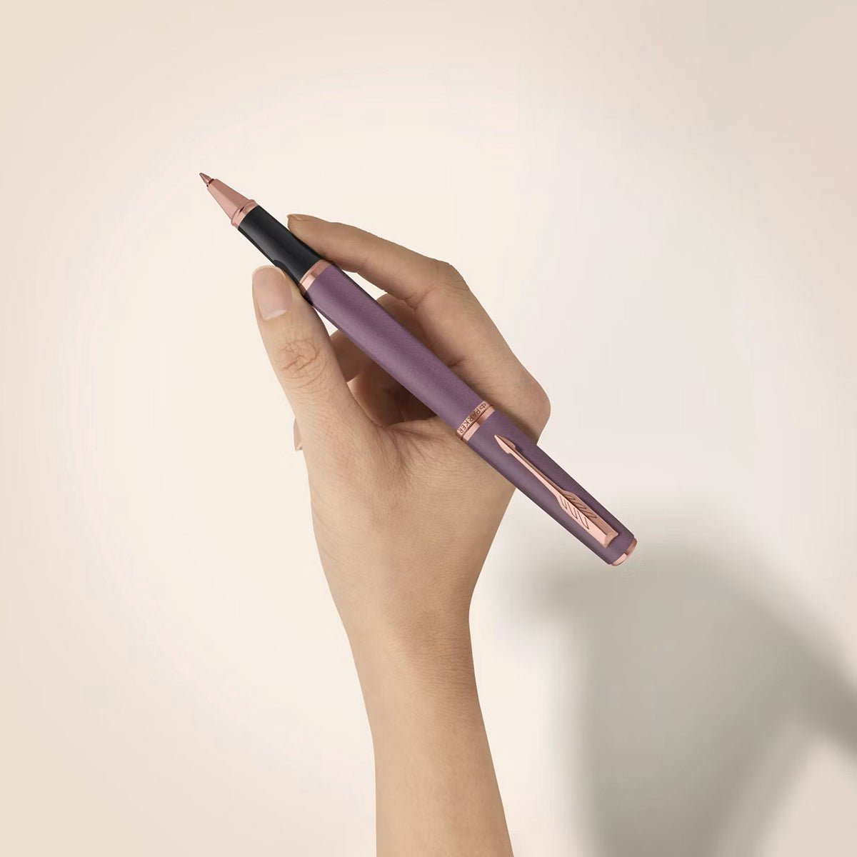 Parker Meridian Rollerball Pen - Purple - Pink Gold Trim - Pen Boutique Ltd