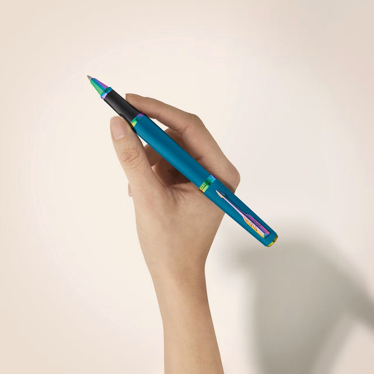 Parker Meridian Rollerbal Pen - Teal - Rainbow Trim-Pen Boutique Ltd
