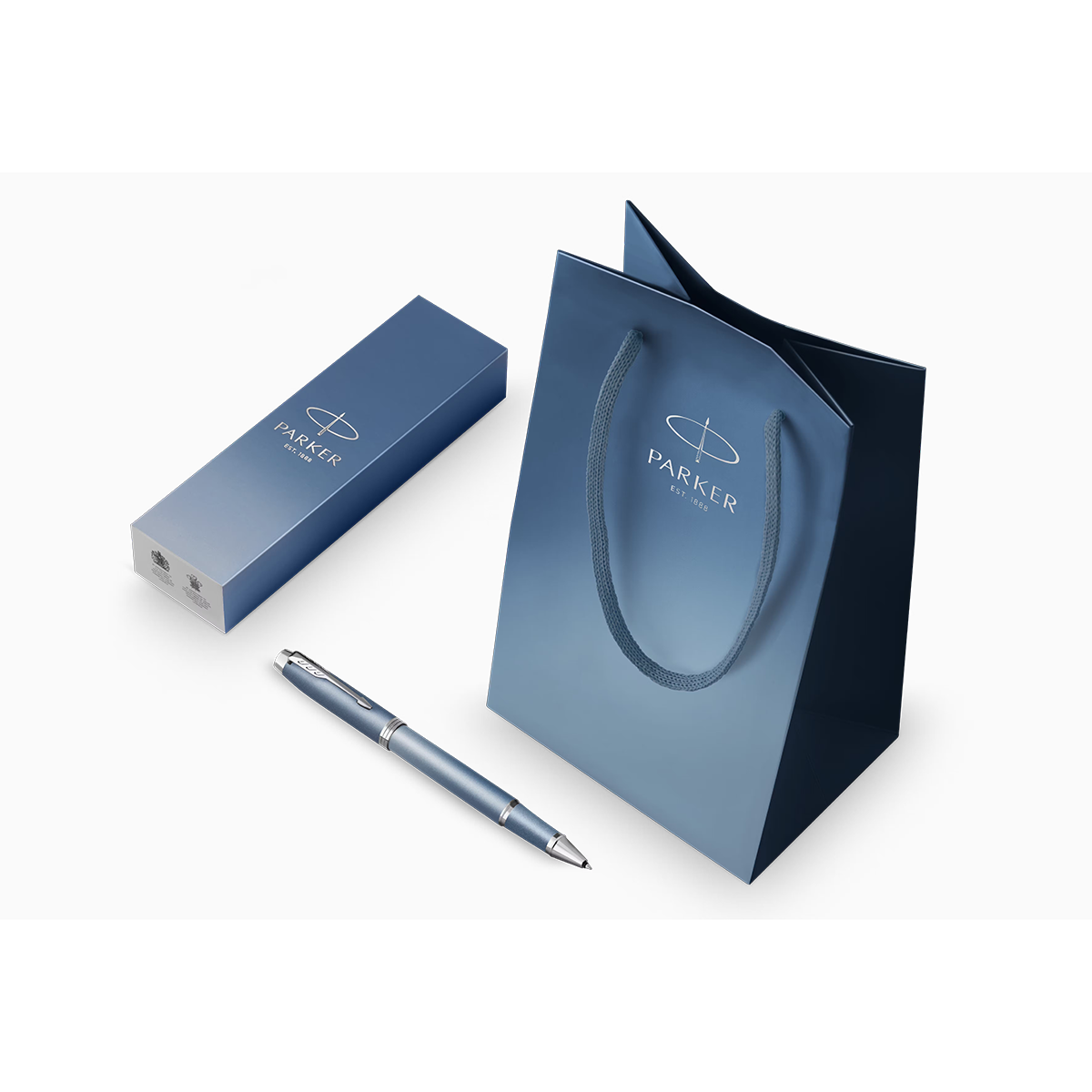 Parker IM Writing Rituals Rollerball Pen - Peaceful Blue Gradient with Chrome Trim-Pen Boutique Ltd