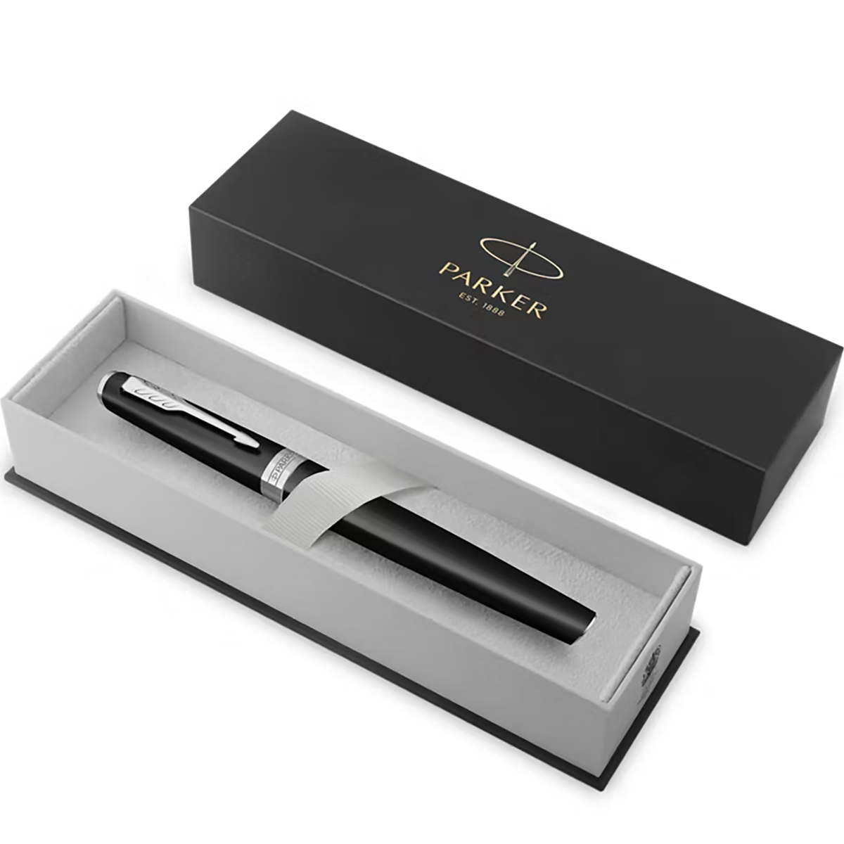 Parker Meridian Fountain Pen - Matte Black - Chrome Trim