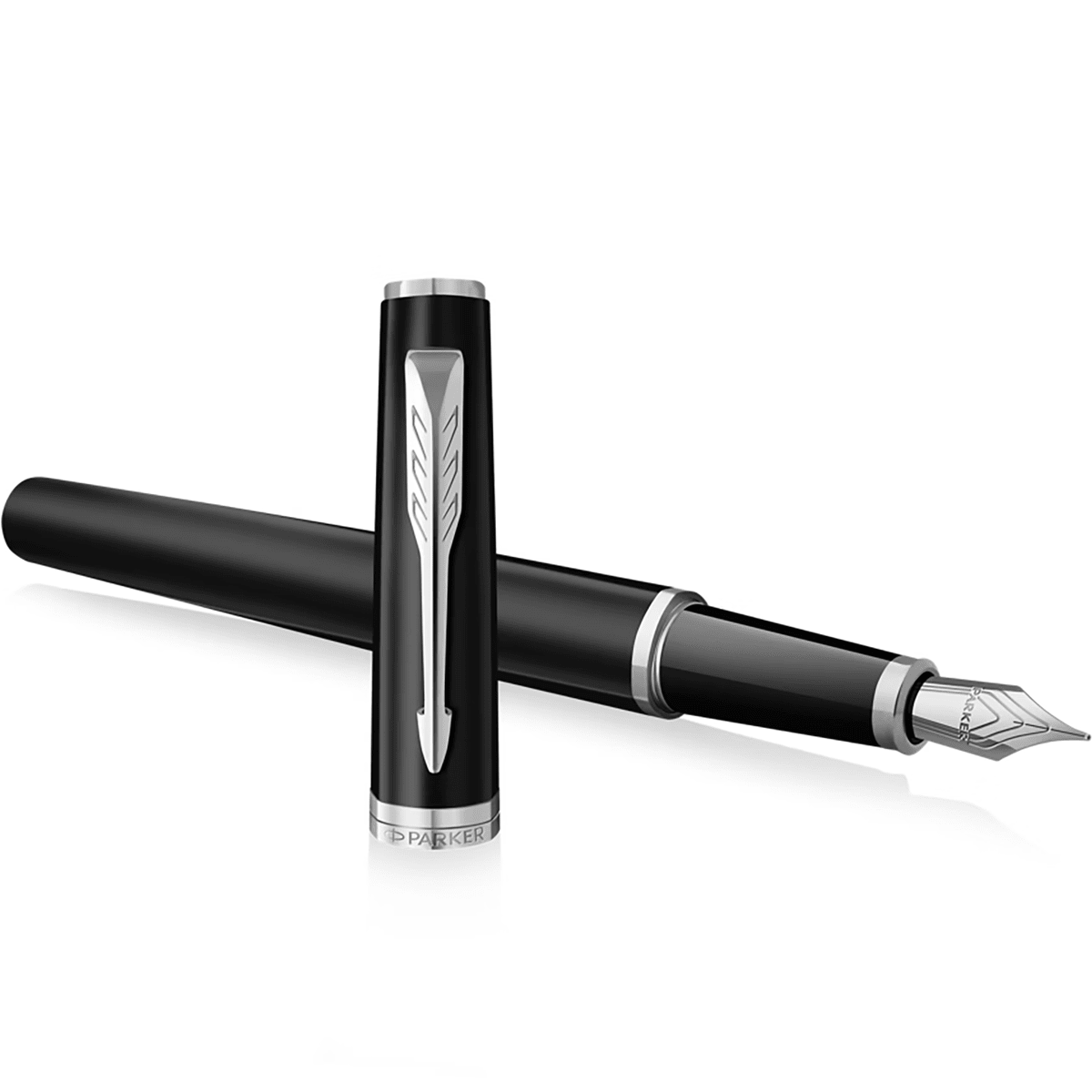 Parker Meridian Fountain Pen - Matte Black - Chrome Trim - Pen Boutique Ltd