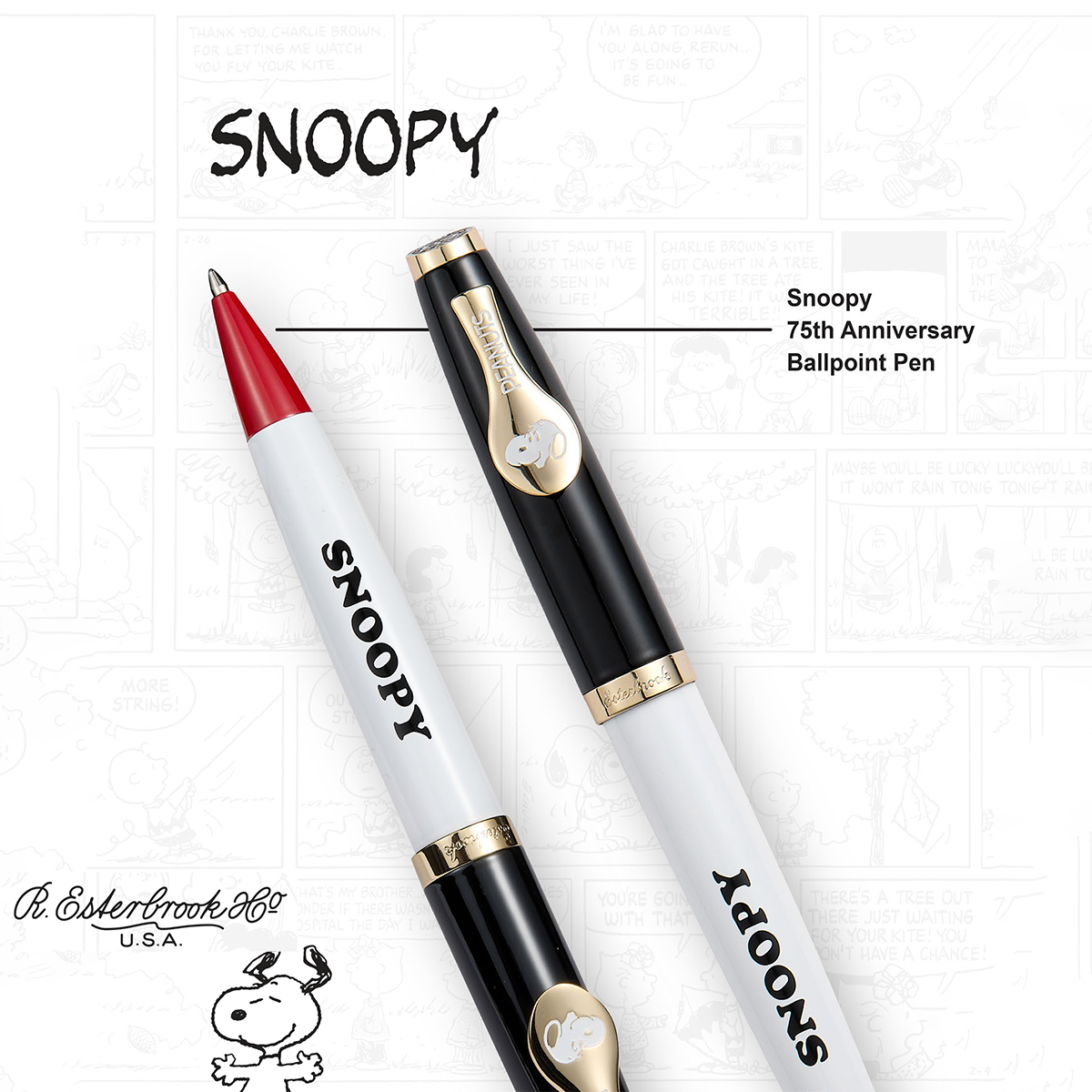 Peanuts x Esterbrook Estie Ballpoint Pen - FRIENDS Snoopy (75th Anniversary)-Pen Boutique Ltd