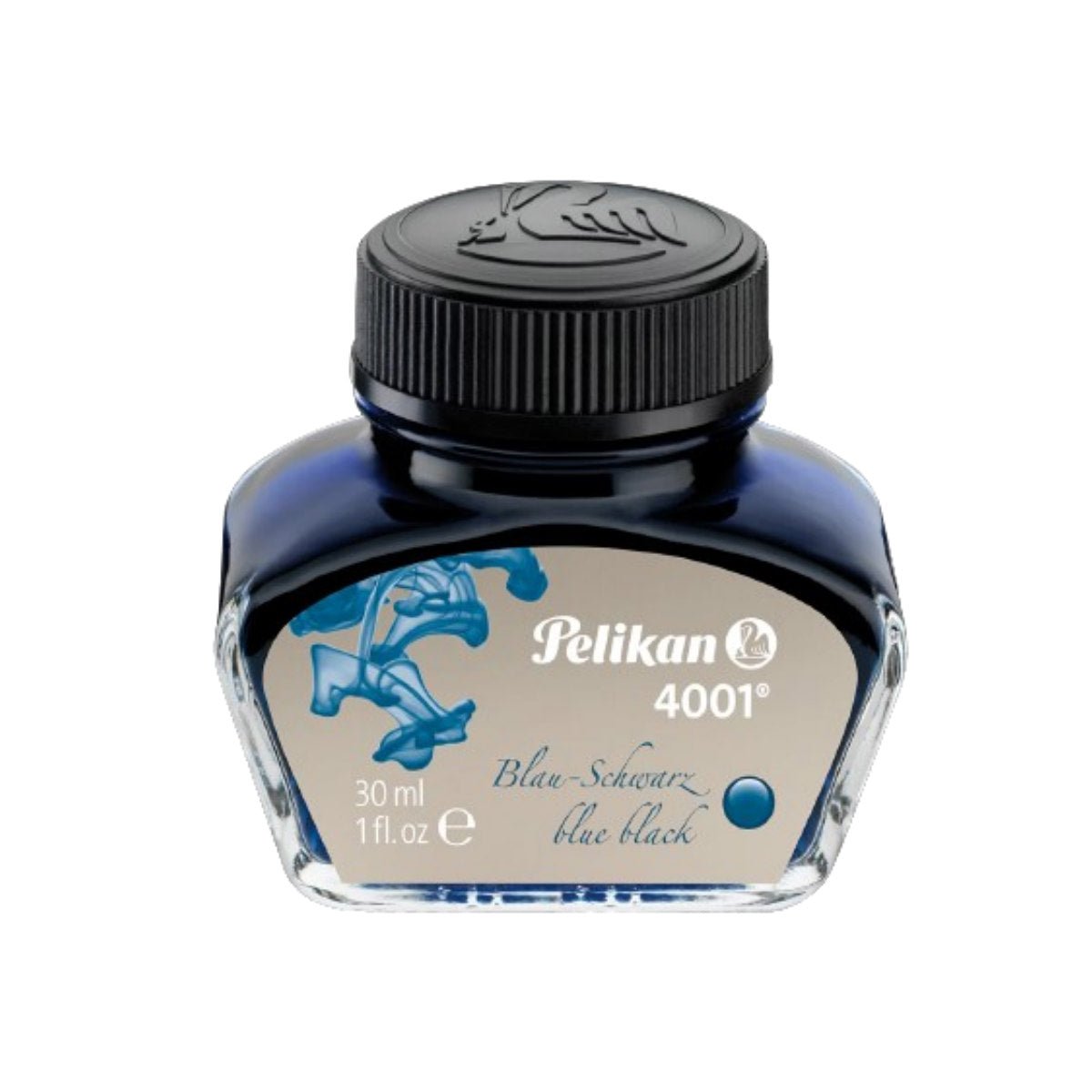 Pelikan 4001 Ink Bottle - Blue - Black - 30ml - Pen Boutique Ltd