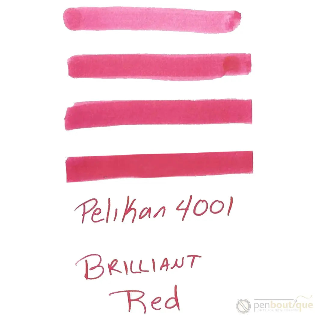 Pelikan 4001 Ink Bottle - Red - 30ml - Pen Boutique Ltd