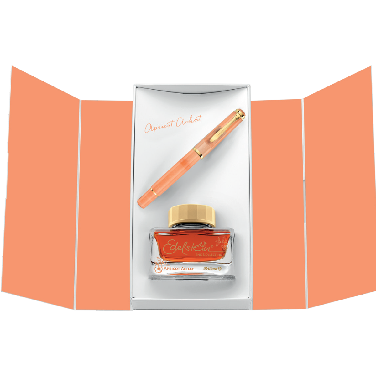 Pelikan Classic M200 Gift Set - Apricot Achat (Special Edition)-Pen Boutique Ltd