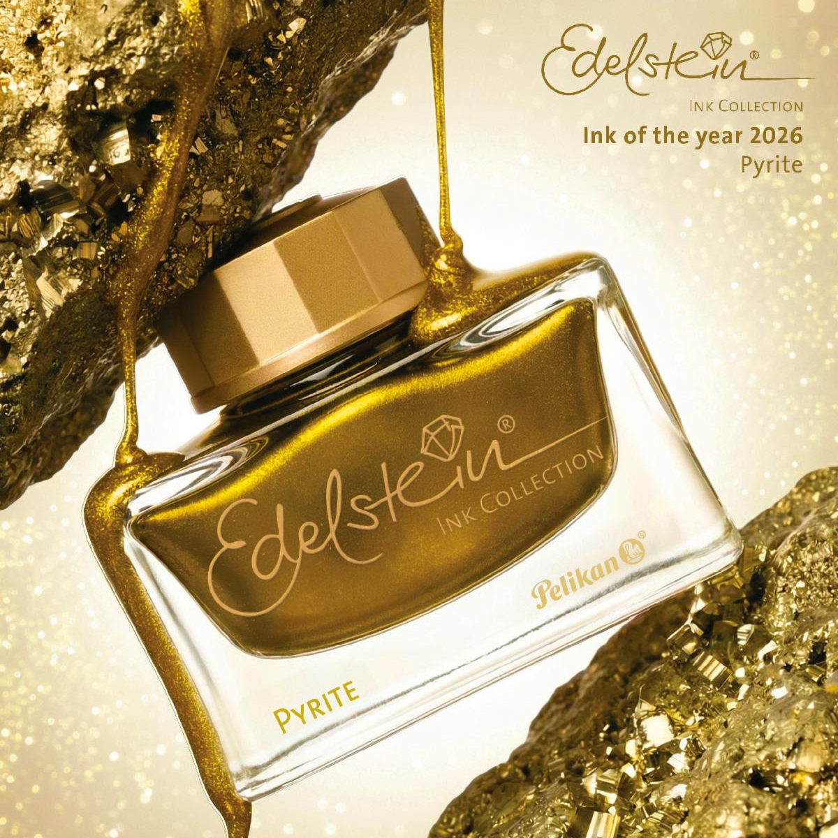 Pelikan Edelstein Ink Bottle - Pyrite - 50ml (Ink Of The Year 2026)-Pen Boutique Ltd