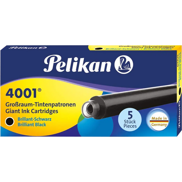Pelikan Giant 4001 Brilliant Black - Ink Cartridges-Pen Boutique Ltd