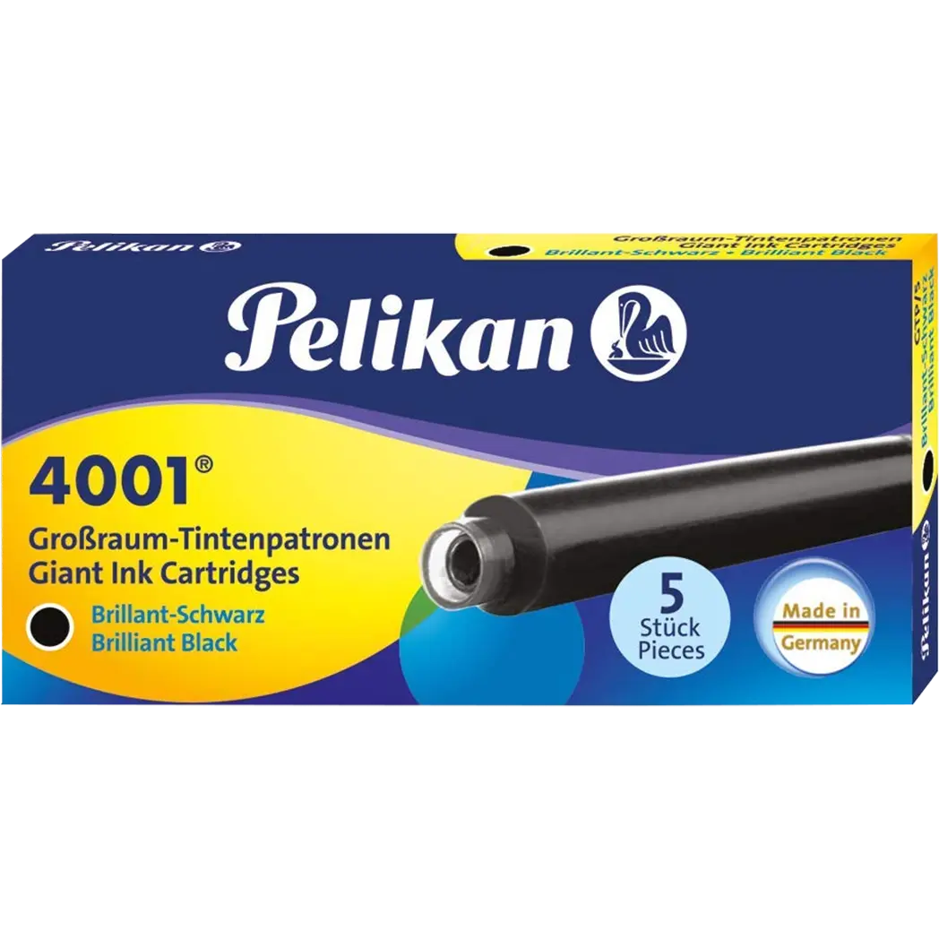 Pelikan Giant 4001 Brilliant Black - Ink Cartridges-Pen Boutique Ltd