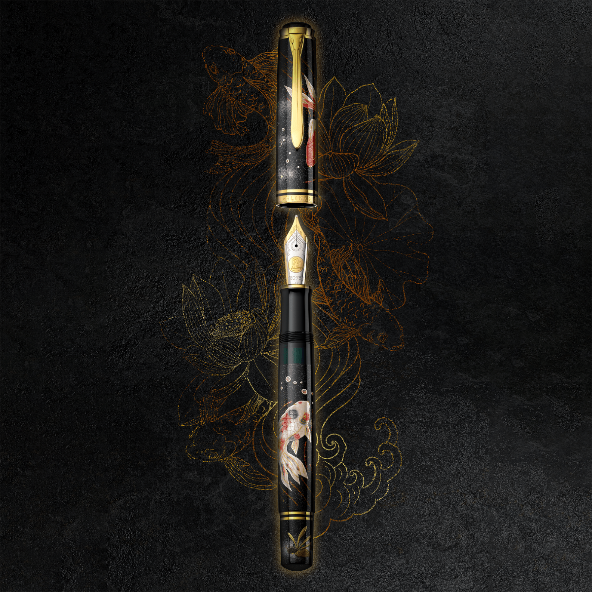 Pelikan M1000 Fountain Pen - Maki - e Goldfish (Limited Edition) - Pen Boutique Ltd