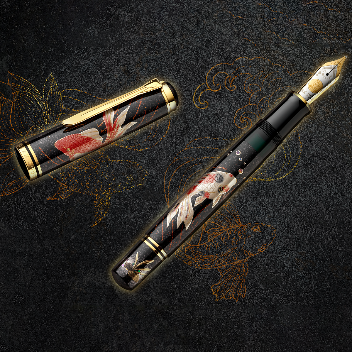 Pelikan M1000 Fountain Pen - Maki-e Goldfish (Limited Edition)