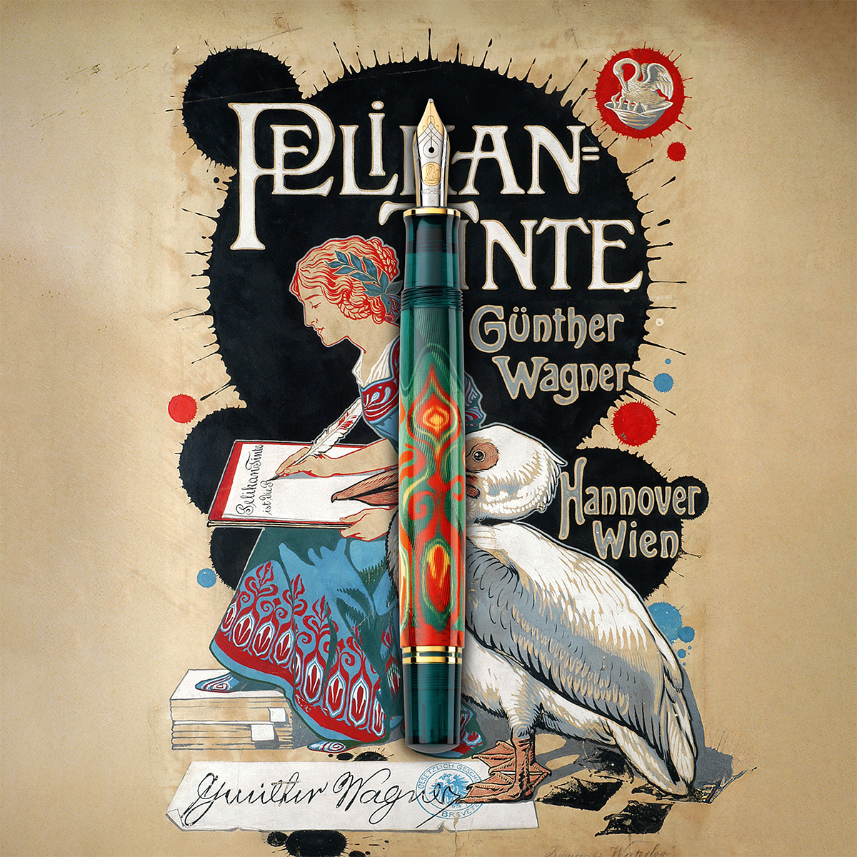 Pelikan M601 Fountain Pen - Art Collection II Rudi Rother (Special Edition)-Pen Boutique Ltd