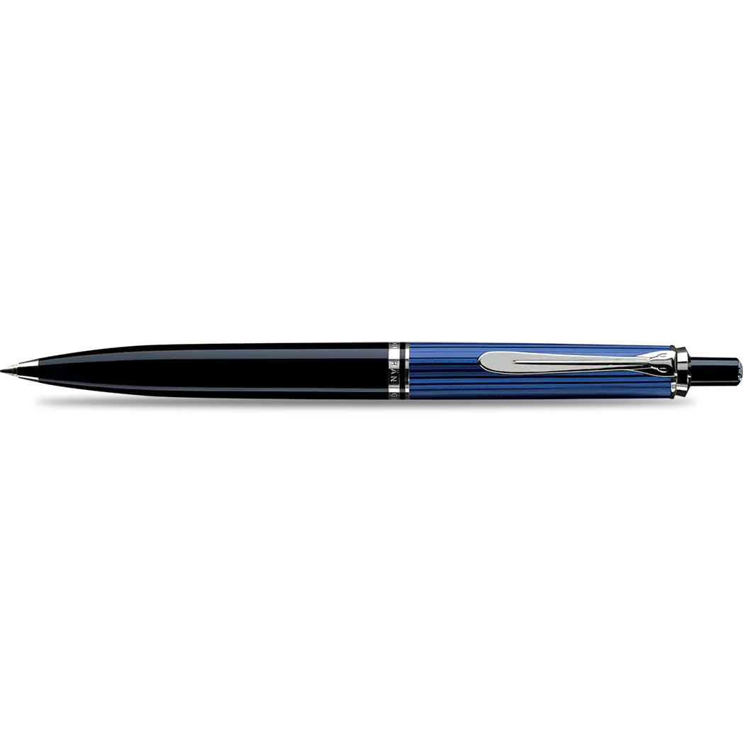 Pelikan Souveran Ballpoint Pen - K405 Black & Blue Stripe-Pen Boutique Ltd