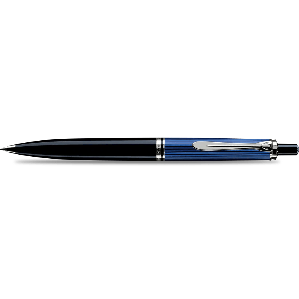 Pelikan Souveran Ballpoint Pen - K405 Black & Blue Stripe - Pen Boutique Ltd