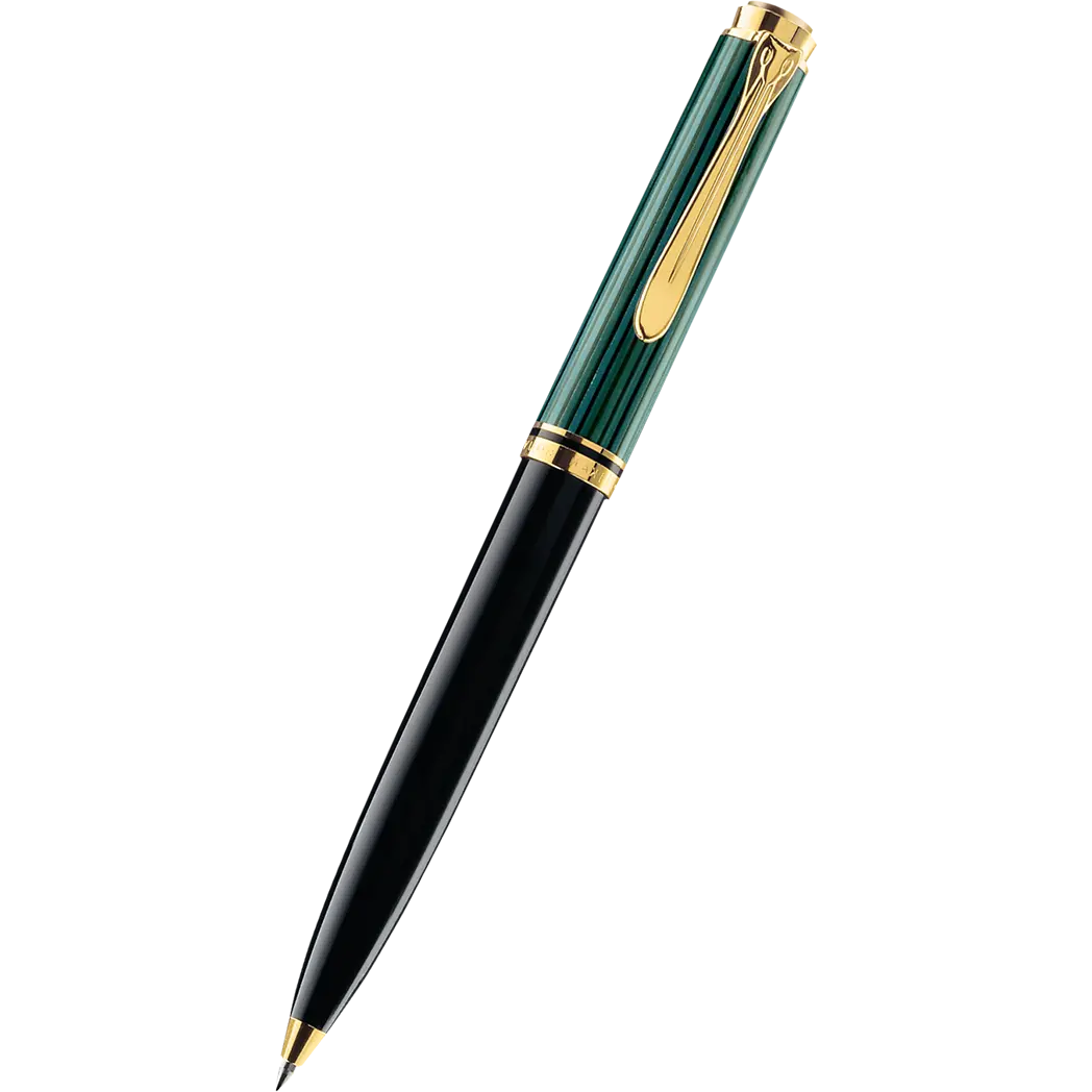 Pelikan Souveran Ballpoint Pen - K800 Black & Green Stripe-Pen Boutique Ltd