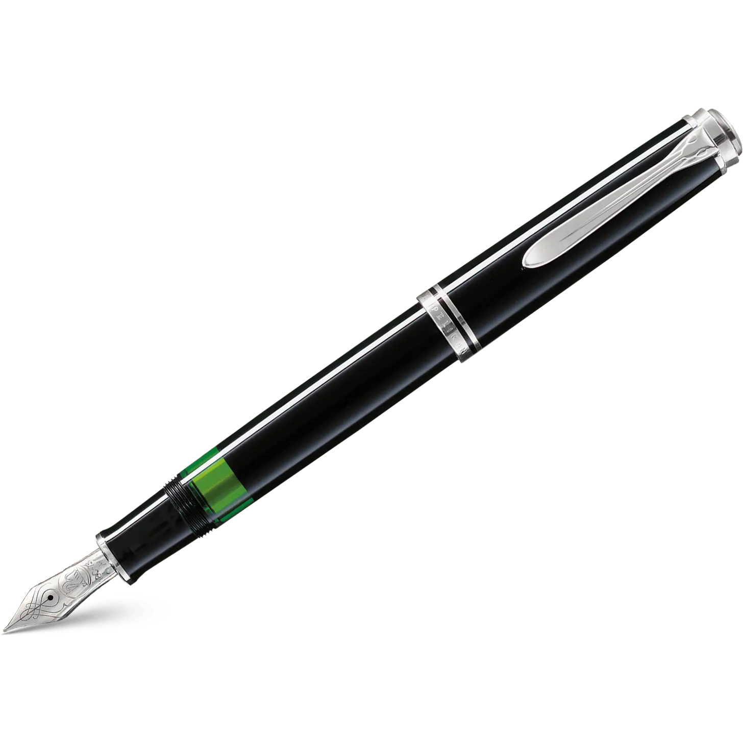 Pelikan Souveran Fountain Pen - M405 Black - Silver Trim-Pen Boutique Ltd