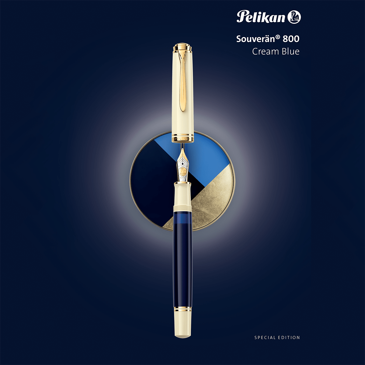 Pelikan Souveran Fountain Pen - M800 Cream Blue - Pen Boutique Ltd