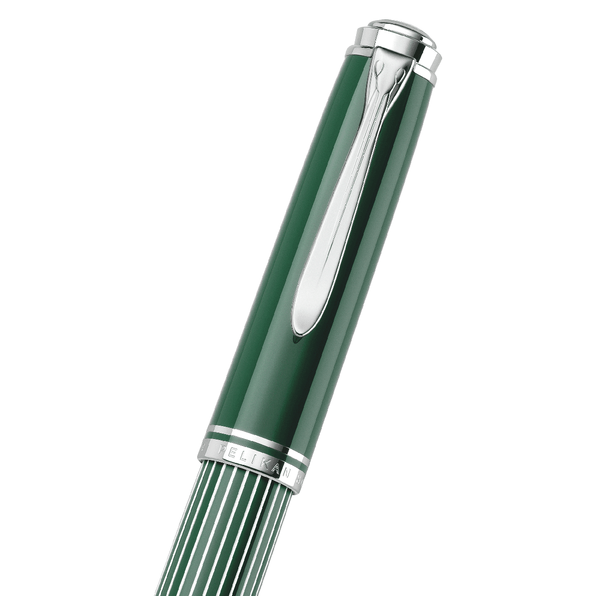 Pelikan Souveran Fountain Pen - M815 Metal Striped Green (Special Edition) - Pen Boutique Ltd