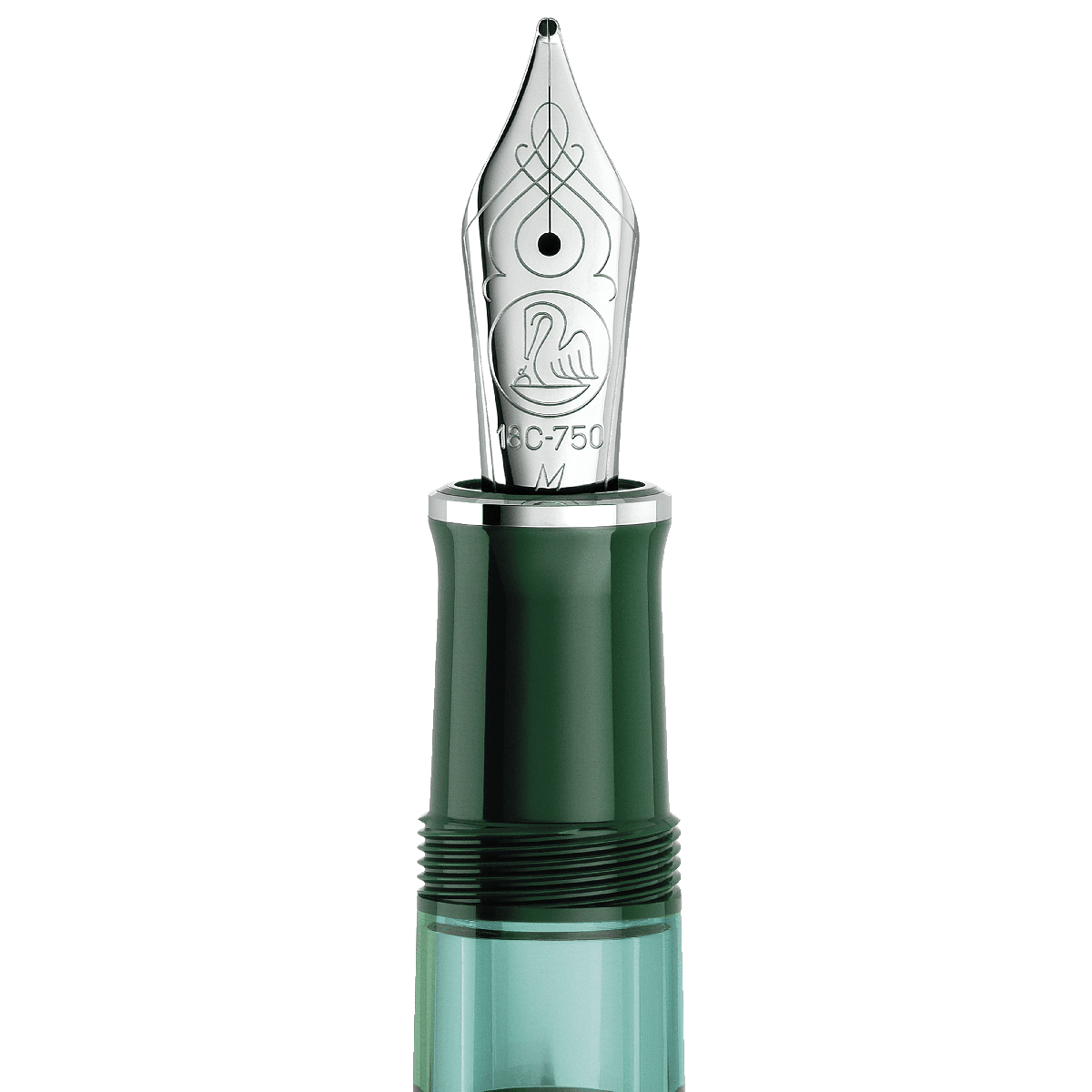 Pelikan Souveran Fountain Pen - M815 Metal Striped Green (Special Edition) - Pen Boutique Ltd
