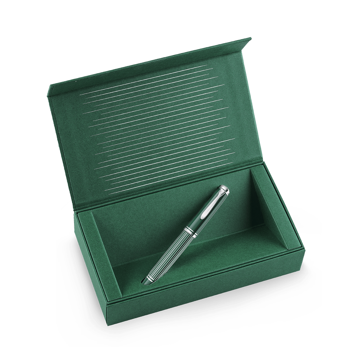Pelikan Souveran Fountain Pen - M815 Metal Striped Green (Special Edition) - Pen Boutique Ltd
