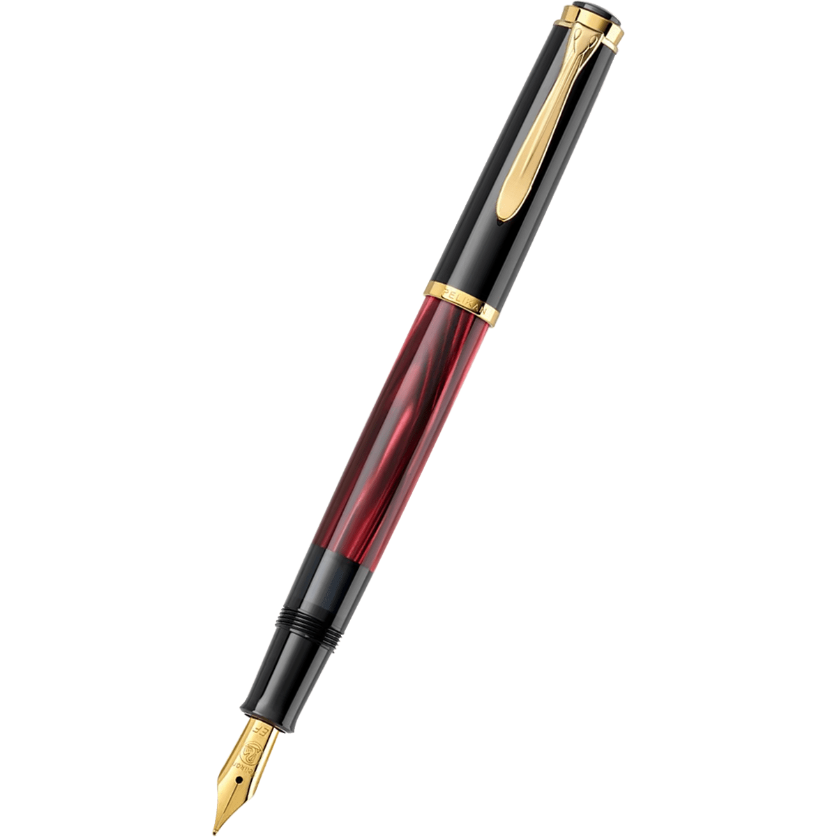 Pelikan Classic M200 Fountain Pen - Red Marbled (Special Edition) - Pen Boutique Ltd