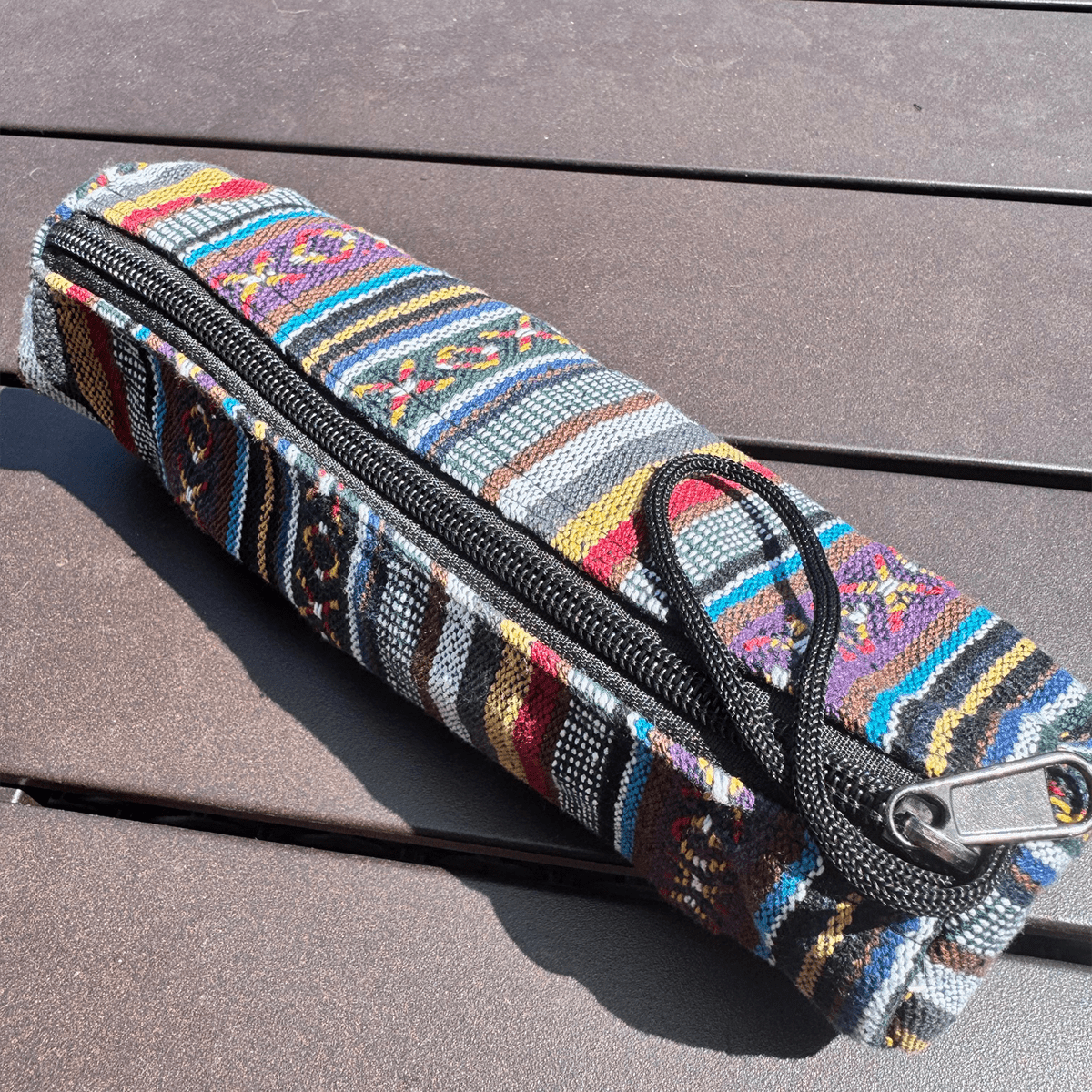 Pen Boutique Sherpa Clothing Pen and Pencil Bag - Multicolor Stripe Print (Zipper Closure) - Pen Boutique Ltd