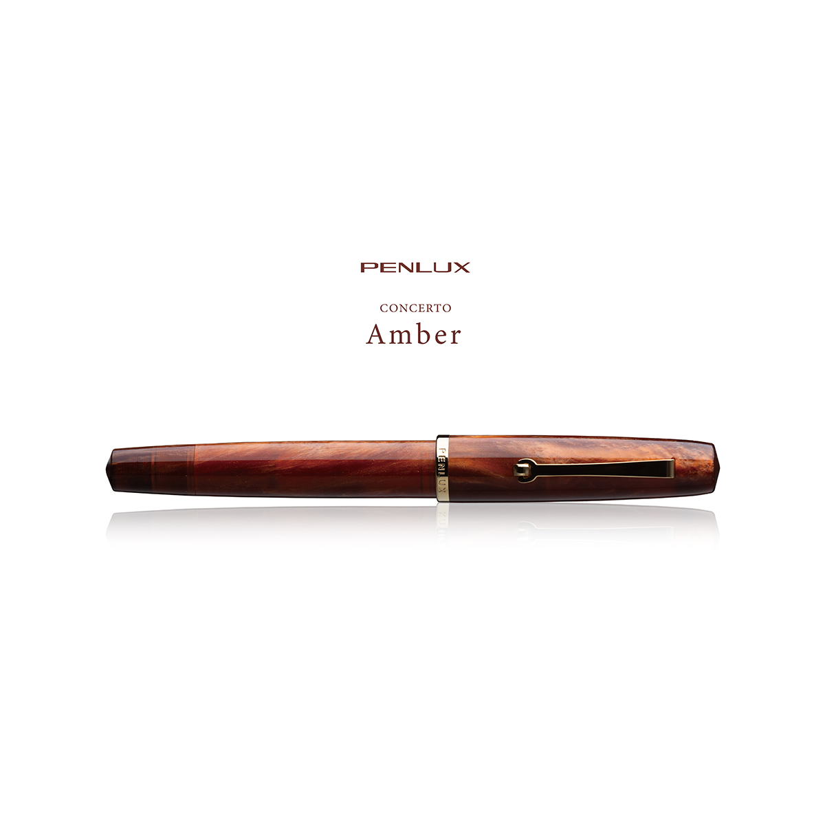 Penlux Concerto Fountain Pen - Amber-Pen Boutique Ltd