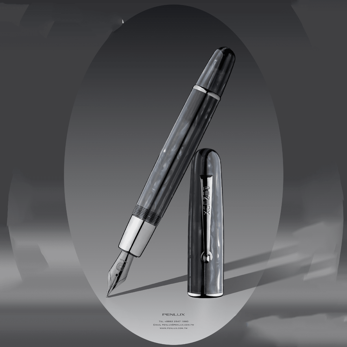 Penlux Elite Fountain Pen - Black Knight - Pen Boutique Ltd