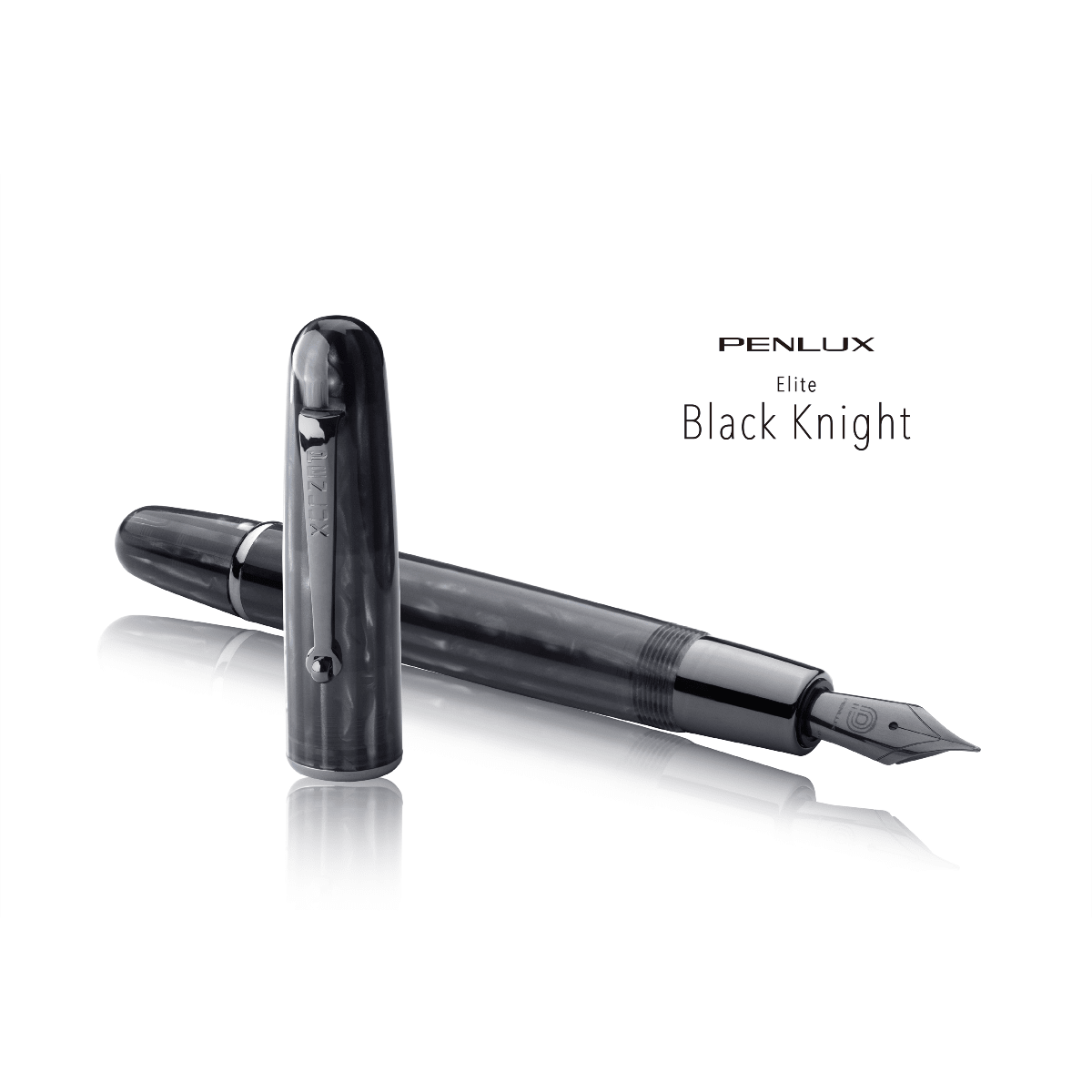Penlux Elite Fountain Pen - Black Knight - Pen Boutique Ltd
