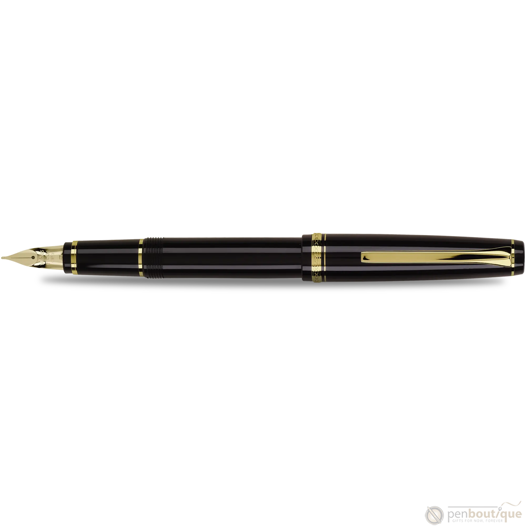 Pilot Falcon Fountain Pen - Black - Gold Trim-Pen Boutique Ltd