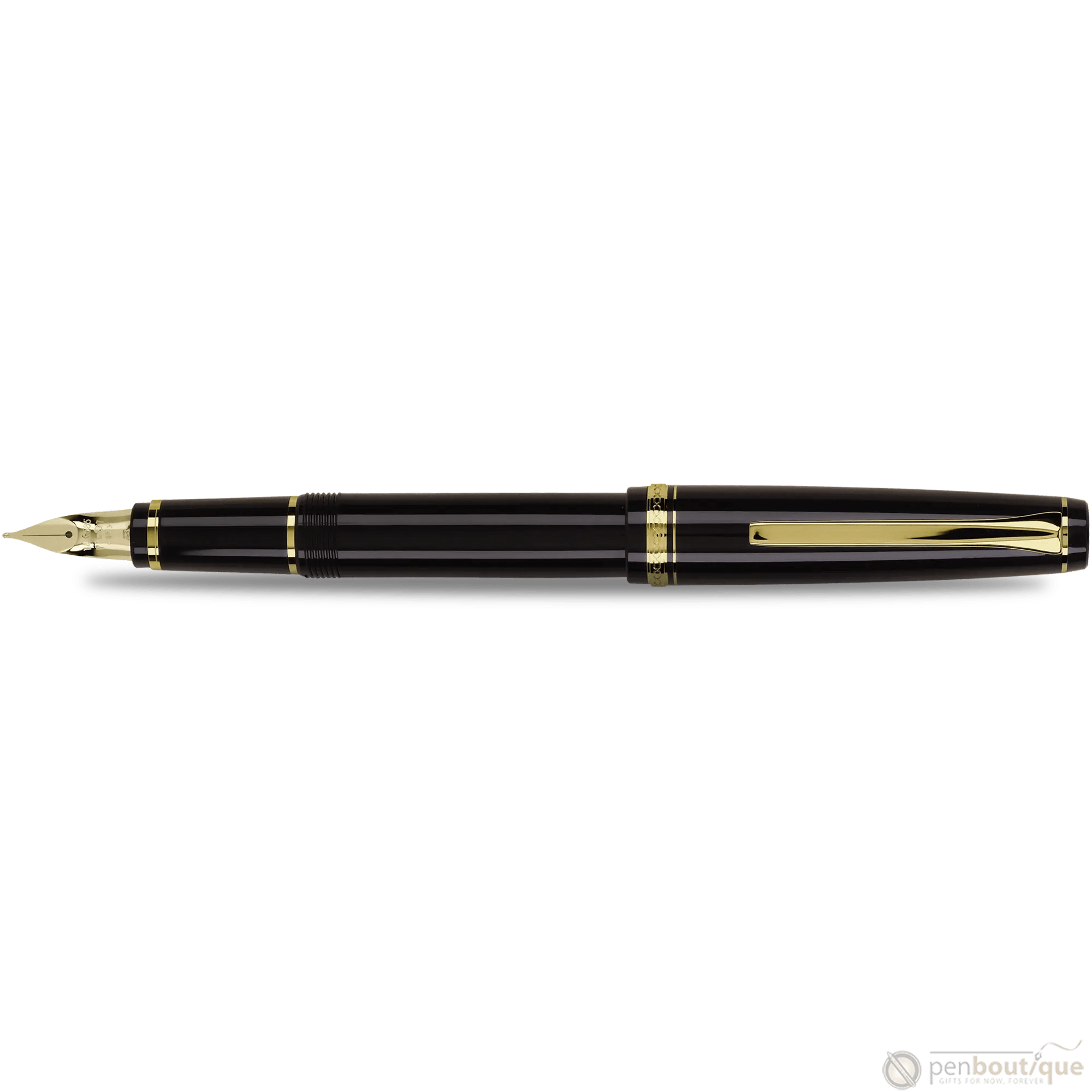 Pilot Falcon Fountain Pen - Black - Gold Trim - Pen Boutique Ltd