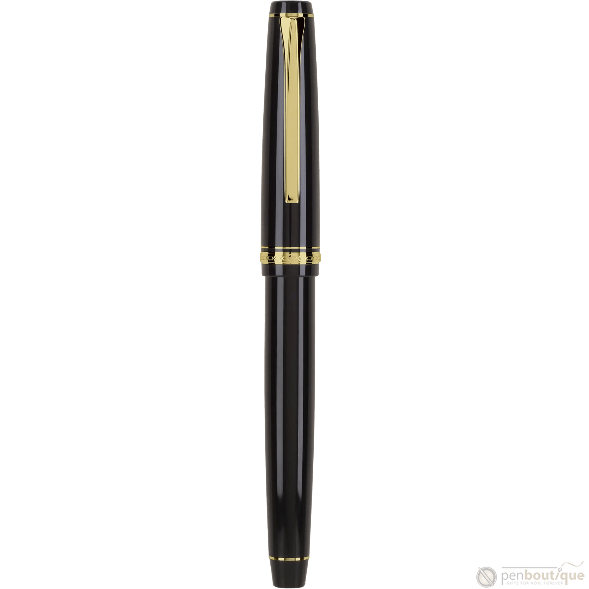 Pilot Falcon Fountain Pen - Black - Gold Trim - Pen Boutique Ltd
