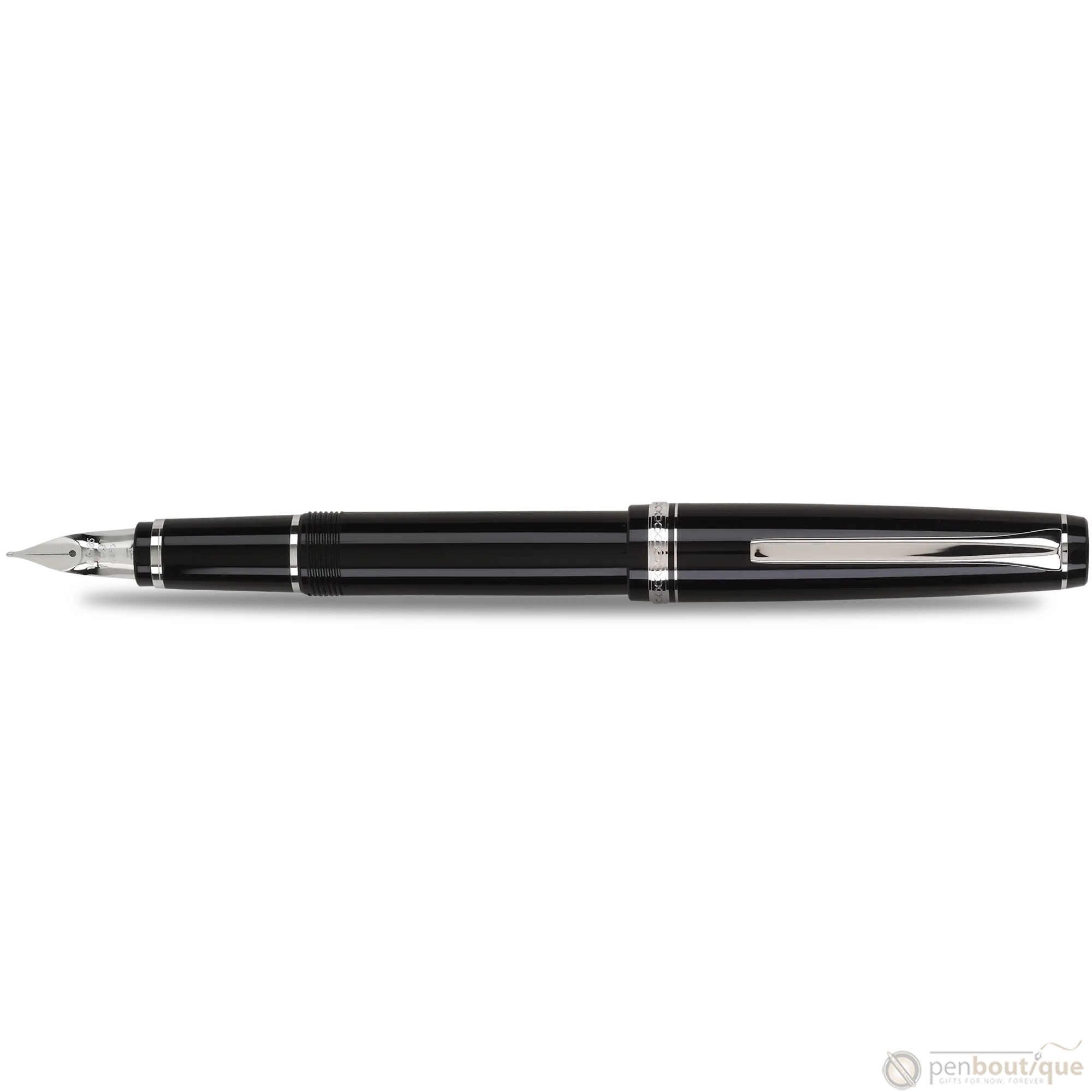 Pilot Falcon Fountain Pen - Black - Rhodium Trim-Pen Boutique Ltd