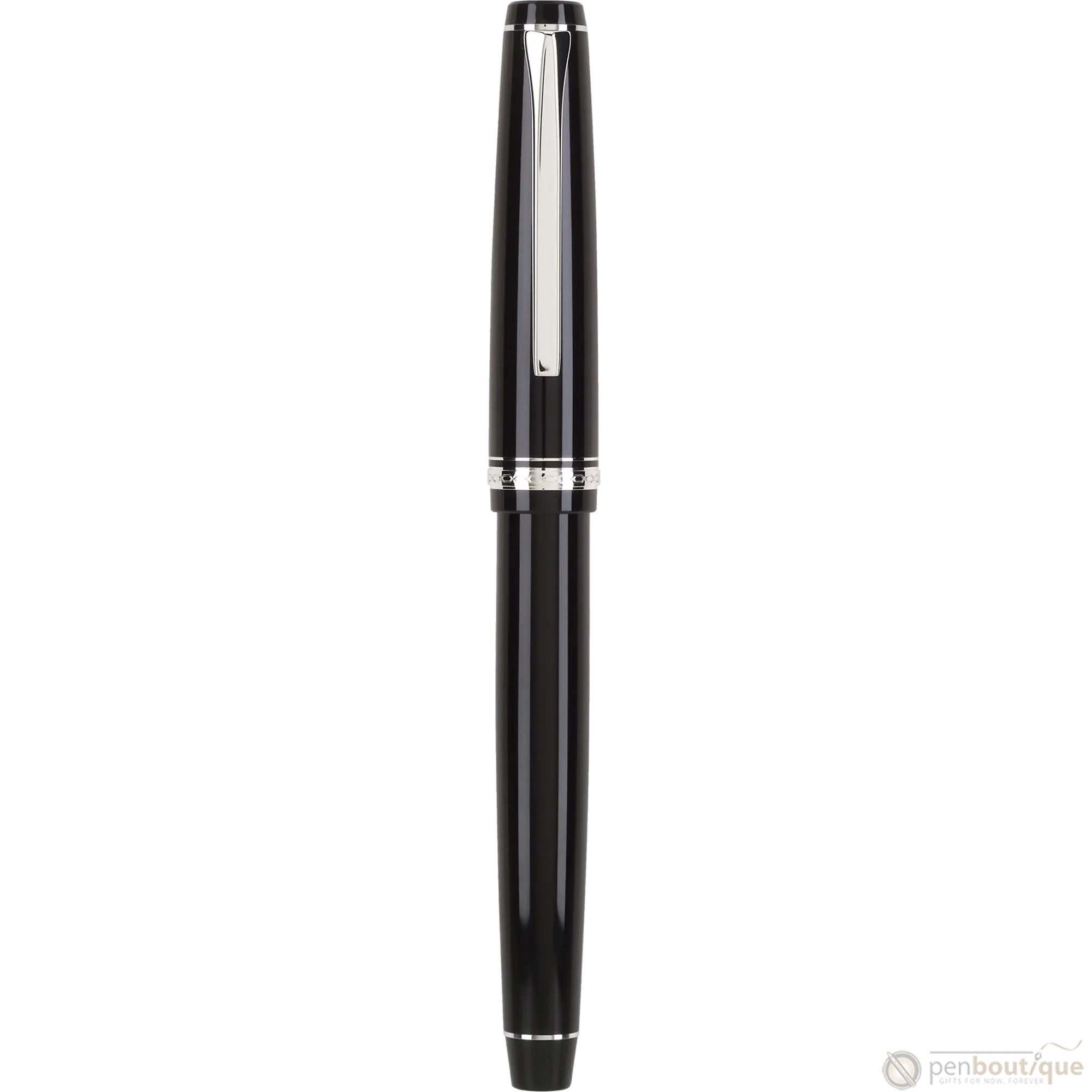 Pilot Falcon Fountain Pen - Black - Rhodium Trim-Pen Boutique Ltd
