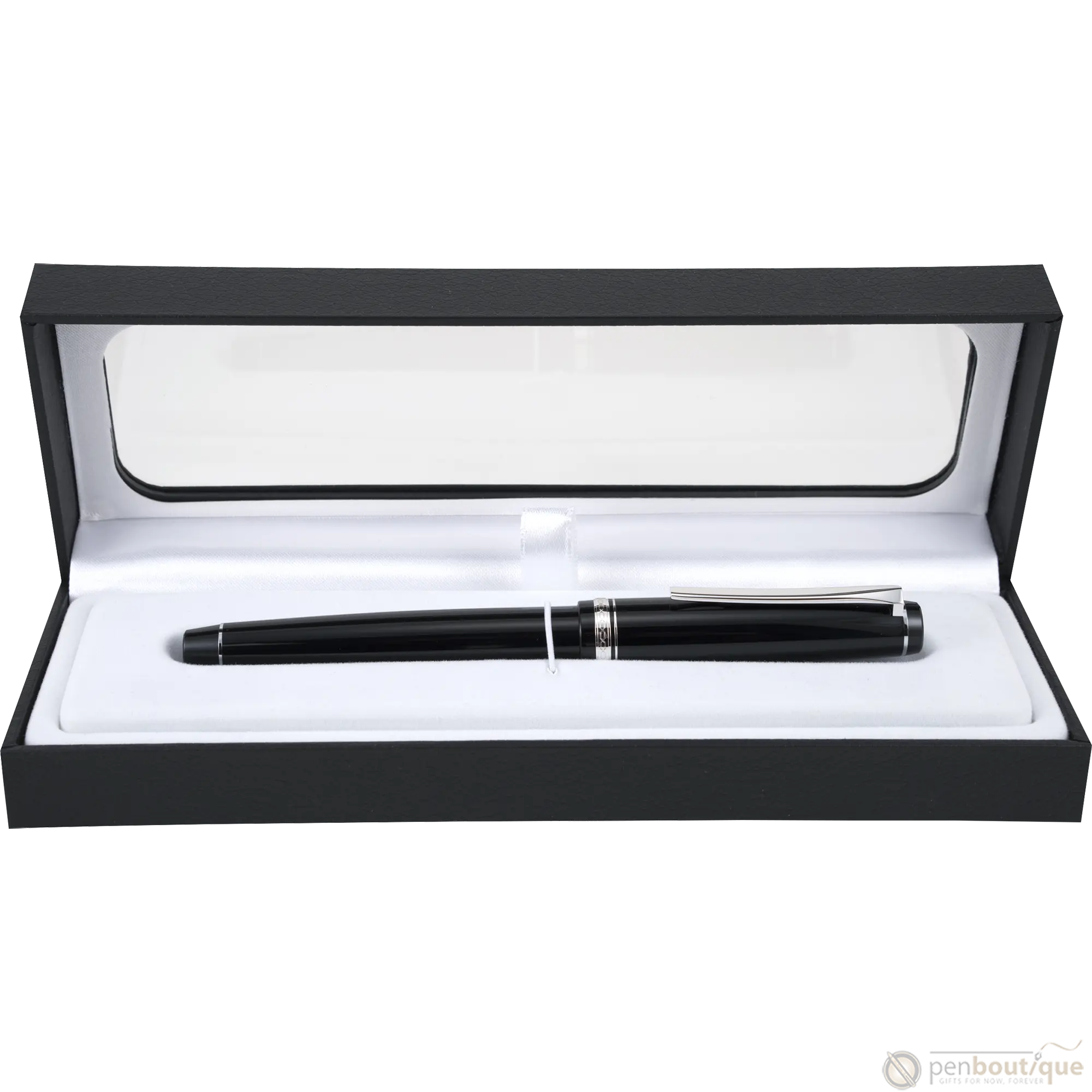 Pilot Falcon Fountain Pen - Black - Rhodium Trim-Pen Boutique Ltd