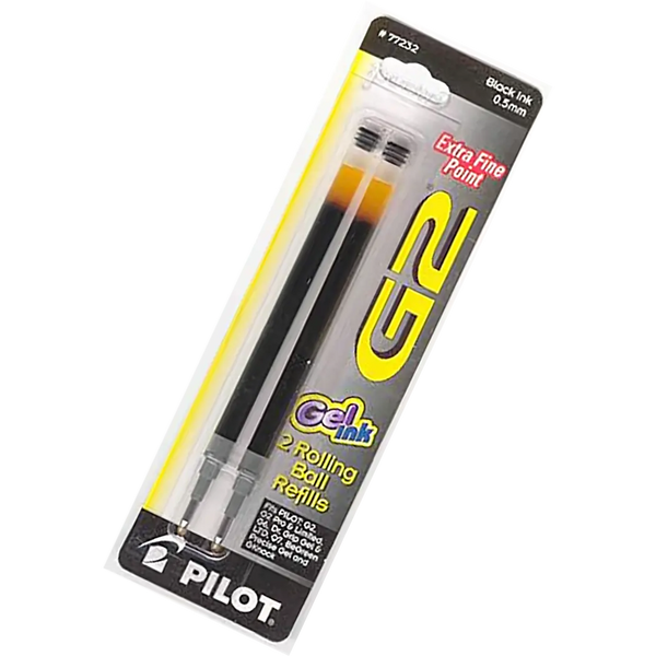 Pilot G2 0.5mm 2 pack Black Refill-Pen Boutique Ltd